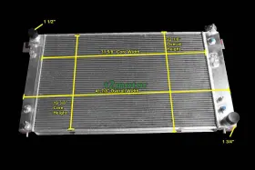 R1552 Kkz Performance Aluminum Radiator For 1994 -2001 Dodge Ram 1500 2500 3500 3.9l 5.2l 5.9l Cc1552