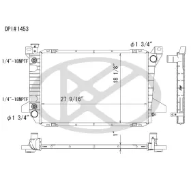 A1453 Koyorad Radiator For 85-97 Ford Bronco F-150 F-250 Hd F-350