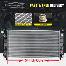 Beysh0006519be Ledkingdomus Radiator For Chevy Gmc Silverado Sierra 1500 2500 Yukon H2 4.3 4.8 5.3 6.0 2370
