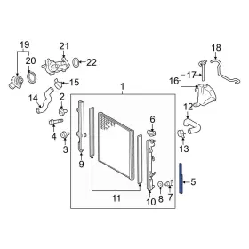 1656231020 Lexus Oe For Gx460 2010-2023 Right Radiator Air Seal