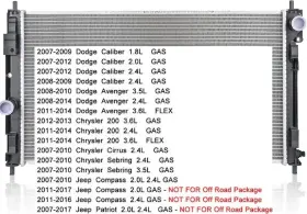 Jlmicf0118701041 Lnzmpart Radiator For 2007-2017 Jeep Compass Patriot 2.0 2.4l 2011-2014 Chrysler 200 2951