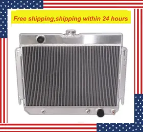 An57240 Losangeles5252 3row Aluminum Radiator For 1963-68 Chevy Impala 1964-67 El Camino 4.1l 5.0l 5.4l