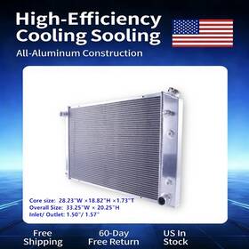 Luxerad 0039-t For 73-91 Chevy Gmc Truck Radiator 3 Row Aluminum Fits C10 C20 K5 Blazer Jimmy