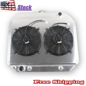 0059-6 Luxerad 3row Radiator Shroud Fan For 1966-1979 Ford F100 F150 F250 F350 Bronco Pickup