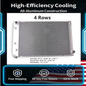 Luxerad 0066-y3 Aluminum Radiator For 73-93 Chevy Gmc C10 C20 K10 K20 R1500 V2500 Suburban Blaze