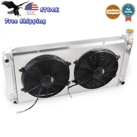 0167 Luxerad 0167- 3row Radiator Shroud Fans For Chevy/gmc C/k 1500 2500 3500 Tahoe Yukon 1988-00