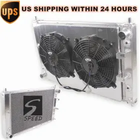 2139 Luxerad 3 Row Radiator With Dual 12ftft Fans Combo For 1997-2004 Ford Mustang Gt Svt 4.6l V8