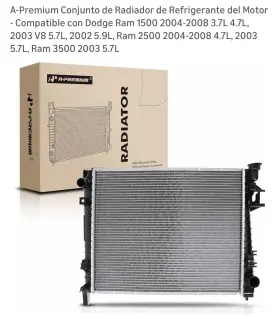 An67306 Luxerad For 2004-2008 Dodge Ram 1500 St/slt 3.7l V6 4.7l V8 Engine Cooling Radiator