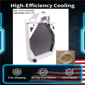 Ar39345 Luxerad Cooling Radiator 3 Row Full Aluminum For Case Ih 530ck 580b 580ck Diesel
