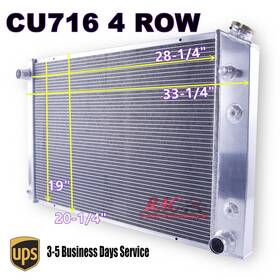 Luxerad Gm3010401 4 Row Aluminum Radiator For 1975-1983 Chevrolet C10 4.1 4.8 5.0 5.7 6.2 6.6 7.4l
