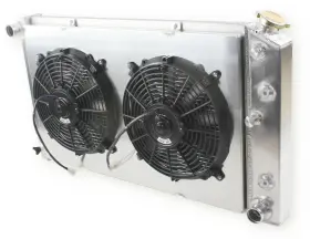 Hx102 Luxerad 4-row Aluminum Radiator Shroud Fan For 68-73 Chevy Chevelle Impala 71-90 Caprice