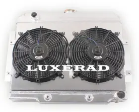 Hx117-85 Luxerad 3-row Radiator Fan Combo For 72-86 Jeep Cj Cj5 Cj6 Cj7 Chevy Conversion 350 Swap