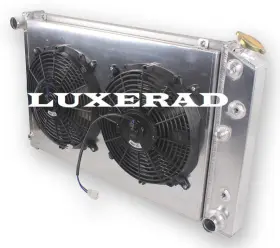 Hx64 Luxerad G-body Radiator 78-87 86 Monte Carlo/cutlass/regal/malibu 4-row Fan Shroud Combo
