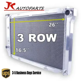 Jkssrad0028-0 Luxerad 3-row Aluminum Radiator For 1971 72 1973 Ford Mustang Fairlane Torino Ltd Cougar