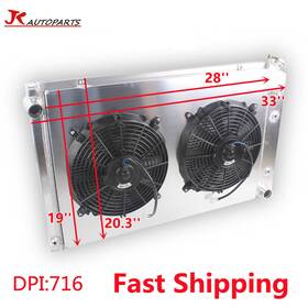 Luxerad Jkssrad0066 3-row Radiator Shroud Fan Aluminum For 73-1989 Gmc C/k C15 C25 C1500 C2500 K3500