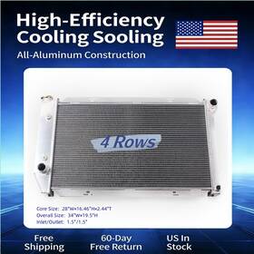 Luxerad Mc390 4 Row Radiator For 72-79 Ford Thunderbird Lincoln Continental Mercury Cougar
