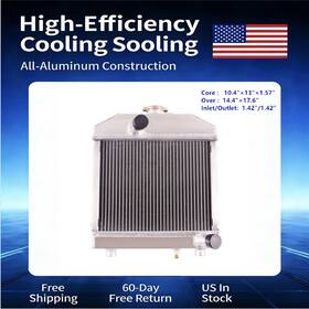 Luxerad Rad4051dz For Kubota B6100 B7100 2 Row Aluminum Radiator 15553-72060 15371-72110 New