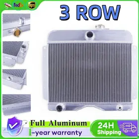 Ssrad0023 Luxerad 3row Aluminum Radiator For 1949-1964 Jeep Willys Cj3 Cj5 Cj6 2.2l 2.6l 1960 1962