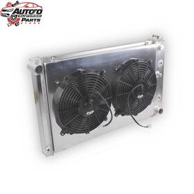 Luxerad Ssrad0064 3 Row Aluminum Radiator Shroud Fan For 1978-87 Monte Carlo 1970-81 Chevy Camaro