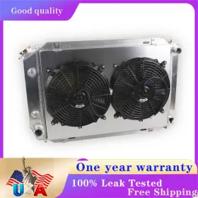 Ssrad0116 Luxerad Alum Radiator 3row Shroud 12 Inch Fans For 79-93 Ford Mustang Gt Foxbody 5.0l 2.3l At