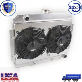 Ssrad0117-4 Luxerad 3 Row Radiator Shroud Fan For 1973-85 1980 Jeep Cj5 Cj7 Chevy V8 350 Engine Swap