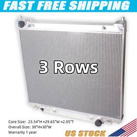 Luxerad Ssrad0137 3rows Aluminum Radiator For 1995 96 97 Ford F250 F350 7.3l Powerstroke V8 Diesel