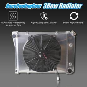 Luxerad Ssrad0140 3 Row Radiator Shroud 16 Inch Fan For Chevy Caprice /impala 1980-1986 Cooling