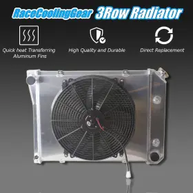 Ssrad0140 Luxerad 3 Row Radiator Shroud 16 Inch Fan For Chevy Caprice /impala 1980-1986 Cooling