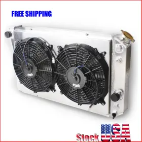Ssrad0145-1 Luxerad 3 Rows For 1982-2002 Chevrolet S10 S-10 Blazer V8 Conversion Radiator Shroud Fan