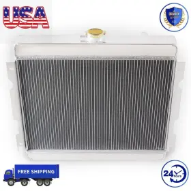 Ssrad0162 Luxerad For 1970-1972 Dodge Dart/ Plymouth Duster Valiant V8 Gas Aluminum Radiator 3 Row