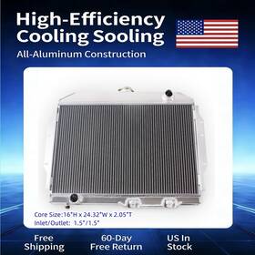 Luxerad Ssrad0165 3 Row Radiator Fits Amc 1968-1974 Javelin Amx Matador Ambassador Wagon Sst Dpl