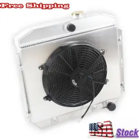 Ssrad0177-15 Luxerad 3row Radiator Shroud Fan For 1955 1956 1957 Chevy Bel Air Nomad 150 210 3.8l L6