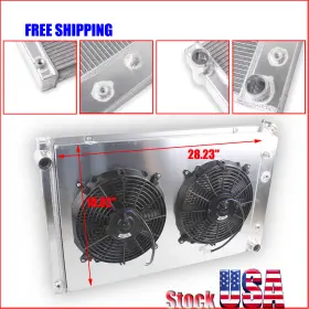 Ssrad0182 Luxerad 716 4 Row Radiator Shroud Fan For 1973-87 Chevy C/k C10 C20 C30 K10/20 Gmc Truck