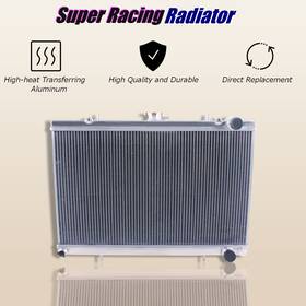 Luxerad Ssrad0220 3row High Performance Aluminum Radiator Fit Nissan Silvia S13 180sx 1.8l 1989-90
