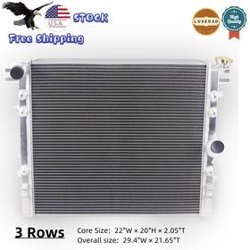 Luxerad Wn2957c 3row/core 22 Inch W 20 H Aluminum Radiator For 2007-2018 Jeep Wrangler Jk 3.6/3.8l V6