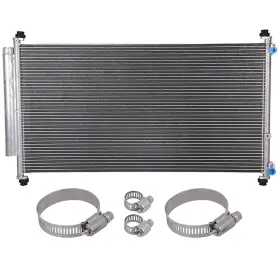 12663098 Luxfineparts 3246 Radiator With Universal Oil Hose Clamps Kit For Honda Odyssey 2005-2010