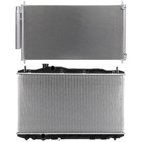 Luxfineparts 12663112 Radiator And Condenser Cooling Kit For Honda Civic 2012 2013 2014 2015