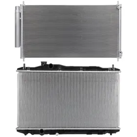 12663112 Luxfineparts Radiator And Condenser Cooling Kit For Honda Civic 2012 2013 2014 2015