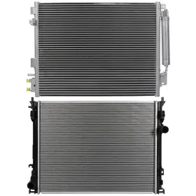 12663122 Luxfineparts Radiator And Condenser Cooling Kit For 05-09 Chrysler 300 06-09 Dodge Charger