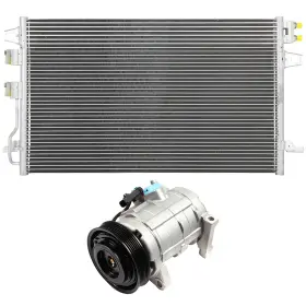 12686961 Luxfineparts Ac Condenser And Compressor Cooling Kit For 05-07 Chrysler Town Country