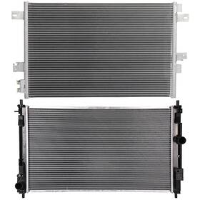 Luxfineparts 12701181 Radiator And Ac Condenser Cooling Kit For 11-14 Chrysler 200 08-14 Dodge Avenger