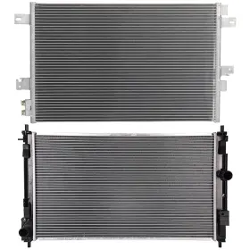 12701181 Luxfineparts Radiator And Ac Condenser Cooling Kit For 11-14 Chrysler 200 08-14 Dodge Avenger