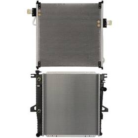 Luxfineparts 12701232 Radiator And Ac Condenser Cooling Kit For 98-08 Ford Ranger 98-07 Mazda B3000