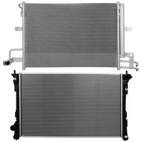 Luxfineparts 13035453 Radiator And Ac Condenser Cooling Kit For Ford Explorer 2016 2017 2018
