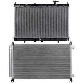 Luxfineparts 13126460 Radiator And Condenser Cooling Kit For 2014-2019 Nissan Rogue 2.5l