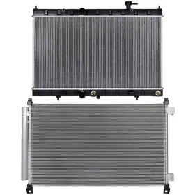 13126460 Luxfineparts Radiator And Condenser Cooling Kit For 2014-2019 Nissan Rogue 2.5l