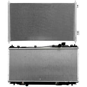 Luxfineparts 13126468 Radiator And Ac Condenser Cooling Kit For 2001-2005 Acura El Honda Civic