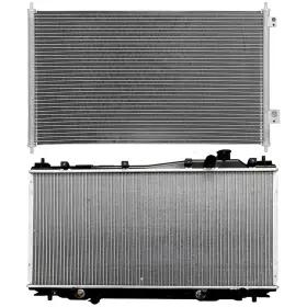 13126468 Luxfineparts Radiator And Ac Condenser Cooling Kit For 2001-2005 Acura El Honda Civic