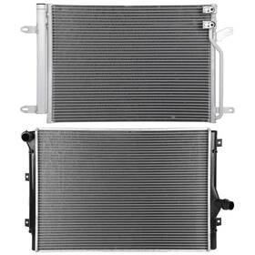 Luxfineparts 13126503 Radiator And Ac Condenser Cooling Kit For 2011 2012 Volkswagen Jetta