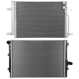 13126503 Luxfineparts Radiator And Ac Condenser Cooling Kit For 2011 2012 Volkswagen Jetta